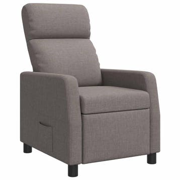 vidaXL Relaxfauteuil Taupe Stof, Verzenden, Nieuw