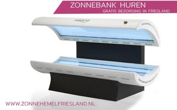 Zonnebank huren? Nu 2e 4weken €90! Thuisbezorgd in Friesland, Verzenden, Zo goed als nieuw, Zonnebank dubbelzijdig, 15 lampen of meer