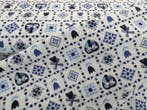 Delftsblauw stoffen, Hobby en Vrije tijd, Stoffen en Lappen, Verzenden, Nieuw, Katoen, 120 cm of meer