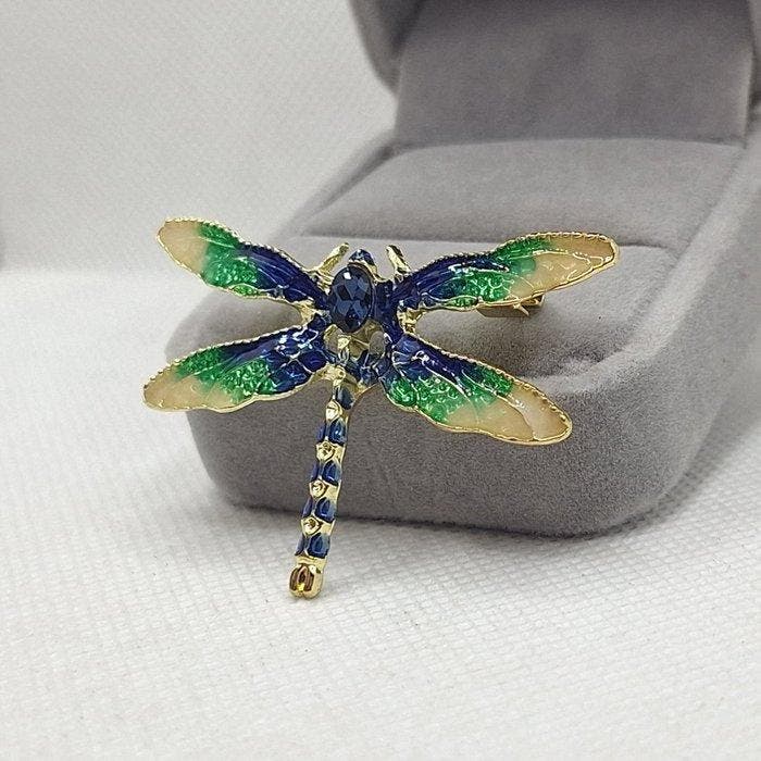 Argento 925. - Broche - Libellula, Antiek en Kunst, Curiosa en Brocante