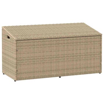 vidaXL Tuinbox beige 110x50x58 cm poly rattan, Verzenden, Nieuw