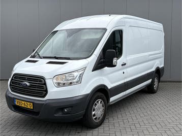 Ford Transit 350 2.0 TDCI L4H3 Ambiente Camera/Trekhaak/Park, Stof, Gebruikt, Euro 6, Wit