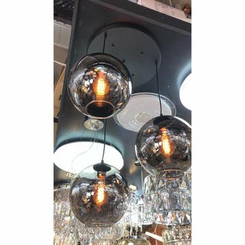 Hanglamp Smoke Glas 3-Licht, Verzenden, Nieuw