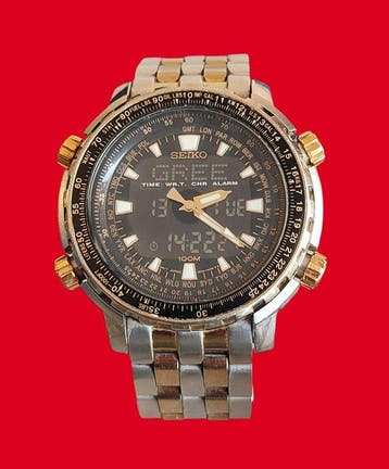 Seiko - Flighmaster Sky World Timer - Réf SNJ018 - Zonder