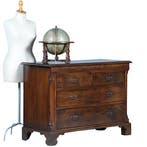 Strakke stoere ladenkast op bracket feet mooie patina  afger, Antiek en Kunst, Antiek | Meubels | Kasten, Ophalen of Verzenden