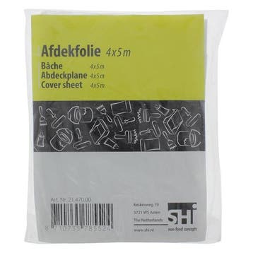 Afdekfolie | 4 x 5 meter (Transparant, HDPE), Verzenden, Nieuw