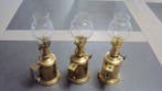 Olielamp (3) - Verguld messing - oude lamp duiven