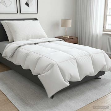 vidaXL 90% ganzen dons dekbedset FULDA 3 st 135 x 220 cm, Verzenden, Nieuw, Wit