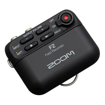 Zoom F2 Field recorder met microfoon Zwart - Tweedehands, Verzenden, Gebruikt