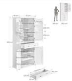 Witte Keukenkast 182cm met Lade, Deurvakken en Planken, Huis en Inrichting, Keuken | Keukenelementen, Verzenden, Nieuw