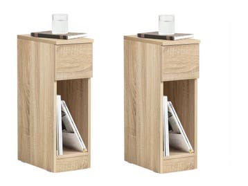 SoBuy FBT111-Nx2 - Nachtkastje Set van 2 - Smalle, Verzenden, Nieuw