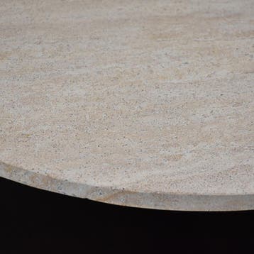 Lido lounge tafel 80x80x35 cm terre polystone travertine, Ophalen of Verzenden, Nieuw