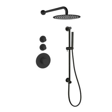 Sani Royal Pro Inbouw Regendouche Mat Zwart Messing, Nieuw