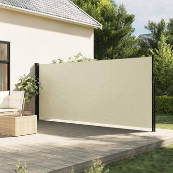vidaXL Windscherm uittrekbaar 180x500 cm crèmekleurig, Verzenden, Nieuw