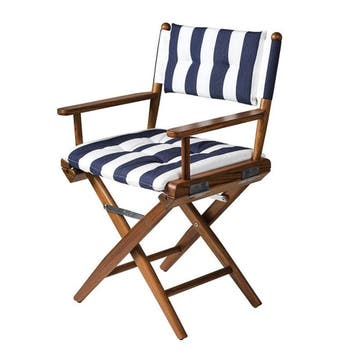 ARC Regisseursstoel Teak Geolied Navy/Wit Deluxe, Ophalen of Verzenden, Nieuw