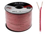 HQ luidsprekerkabel 2 x 0.35 mm transparant/rood op rol 100, Ophalen of Verzenden, Nieuw