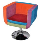 vidaXL Stoel met patchwork motief kubus stof, Verzenden, Nieuw