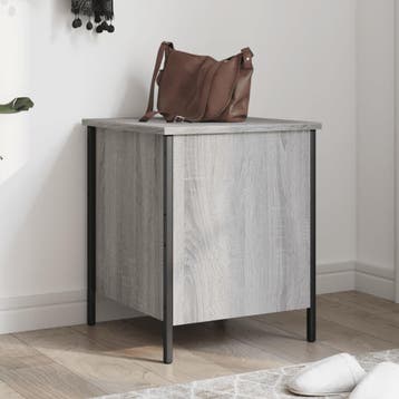 vidaXL Opbergbankje 40x42,5x50 cm bewerkt hout grijs sonoma, Verzenden, Nieuw