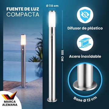 Padverlichting Ivy roestvrij staal met sensor, Verzenden, Nieuw