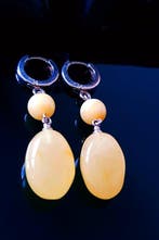 Butterscotch natuurlijke Baltische barnsteen oorbellen -