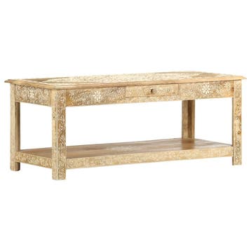 vidaXL Salontafel handgeschilderd 110x50x45 cm massief, Verzenden, Nieuw, Overige houtsoorten, 100 tot 150 cm