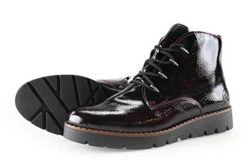 Rieker Veterboots in maat 40 Rood, Verzenden, Overige typen, Zo goed als nieuw, Rood