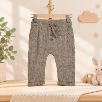 Prénatal beige geruite babybroek maat 62, Prénatal, Gebruikt, Broekje, Jongetje of Meisje