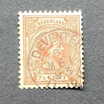 Koningin Wilhelmina (hangend haar) [N.V.P.H. nr. 0036], Ophalen of Verzenden, Gestempeld