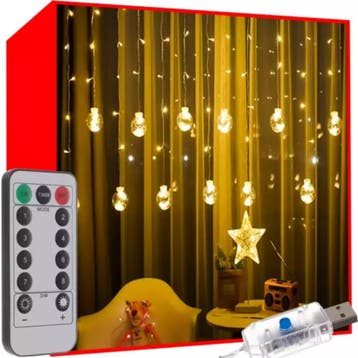 Ruhhy LED Bal Lichtgordijn 108 - Warmwit Verlichting - En..., Ophalen of Verzenden, Nieuw