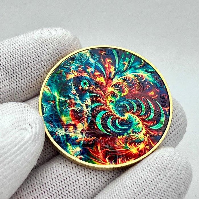 Mexico. 1 Onza 2024 Libertad “Fractal Destiny” – 1 oz Silver, Postzegels en Munten, Munten | Europa | Niet-Euromunten