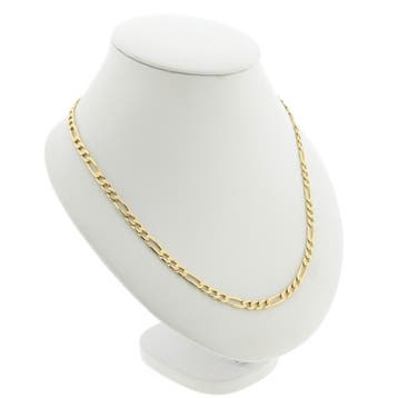 Gouden Figaro schakelketting, Sieraden, Tassen en Uiterlijk, Kettingen, Ophalen of Verzenden, Gebruikt, Goud, Goud