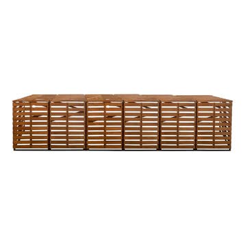 6x Containerombouw | Kliko ombouw | Containerberging | Bruin, Verzenden