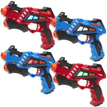 4 KidsTag Recharge P1 Oplaadbare Laserguns Rood/Blauw, Ophalen of Verzenden, Nieuw