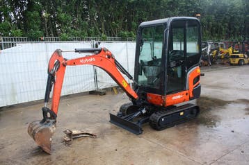 Veiling: Minigraver Kubota KX016-4 Diesel 2014, Ophalen, Graafmachine