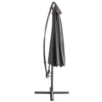 2dekans | Lifa Garden Zweefparasol - 300 x 300 cm - Grijs, Ophalen of Verzenden, Zo goed als nieuw