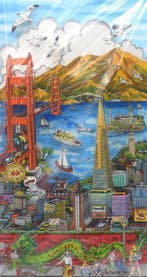 Charles Fazzino (1955) - High Over San Francisco