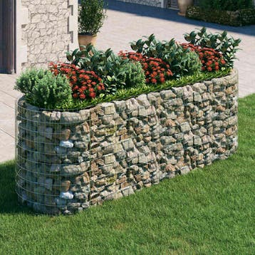 vidaXL Gabion plantenbak verhoogd 300x100x100 cm, 100 cm of meer, Verzenden, Nieuw, Metaal