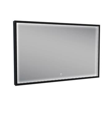 Rechthoekige condensvrije LED-spiegel 1000x600 matzwart, Verzenden, Nieuw