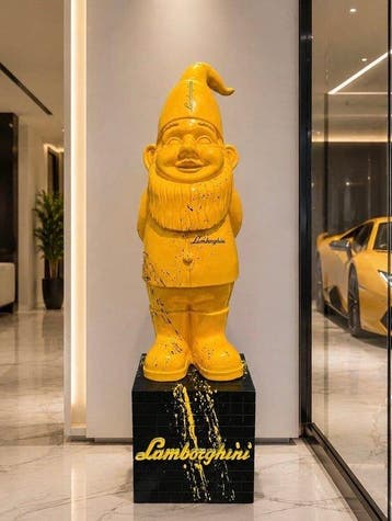 Daluxe Art - 1999 • XXL Lamborghini Gnome Display (110 cm)