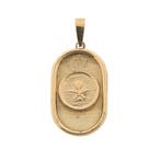 Roségouden hanger met embleem van Saudi Arabië, Ophalen of Verzenden, Gebruikt, Goud, Overige merken