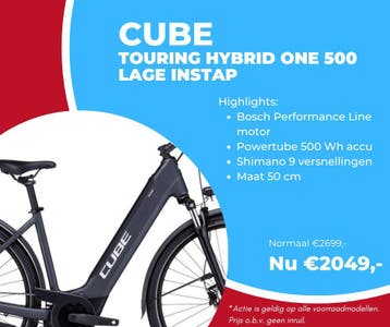 Cube TOURING HYBRID ONE 500 - Van 2699,- voor 2049,-, 47 tot 51 cm, Ophalen of Verzenden, Nieuw, Cube