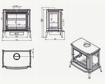 Houtkachel Nordflam Brema 12kw, Verzenden, Nieuw, Vrijstaand, Houtkachel