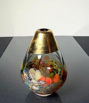 Maxence Parot - Vaas - Unieke vaas in kleuren goud en zilver