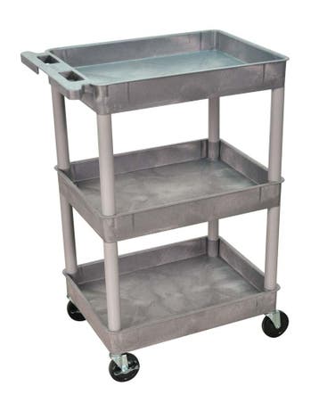 Luxor kunststof etagewagen - Grijs - Polyethyleen met hoge, Verzenden