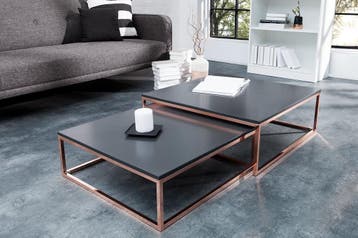 Salontafel ELEMENTS 65-75cm set van 2 antraciet koper -, Ophalen of Verzenden, Nieuw