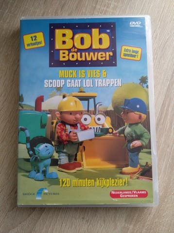 DVD - Bob De Bouwer - Muck Is Vies & Scoop Gaat Lol Trappen, Gebruikt, Verzenden, Alle leeftijden, Educatief