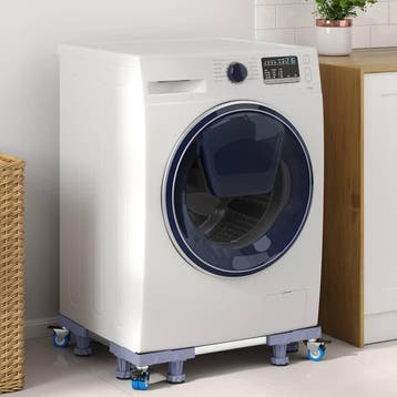 vidaXL Wasmachinebasis Grijs 66 x 66 x 12 cm Roestvrij staal, Witgoed en Apparatuur, Verzenden, Nieuw