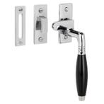 Raamsluiting Klassiek glanzend nikkel rechts - voor draai..., Ophalen of Verzenden, Nieuw, Koper of Messing, Schuif of Grendel