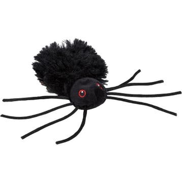 Pluche zwarte spin knuffel - 13 cm - Halloween - decoratie, Verzenden, Nieuw