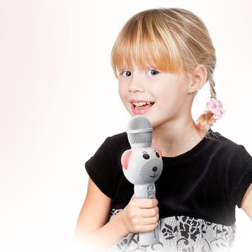Karaoke Microfoon – met Bluetooth - Wit – Lenco - BMC-060, Verzenden, Zo goed als nieuw